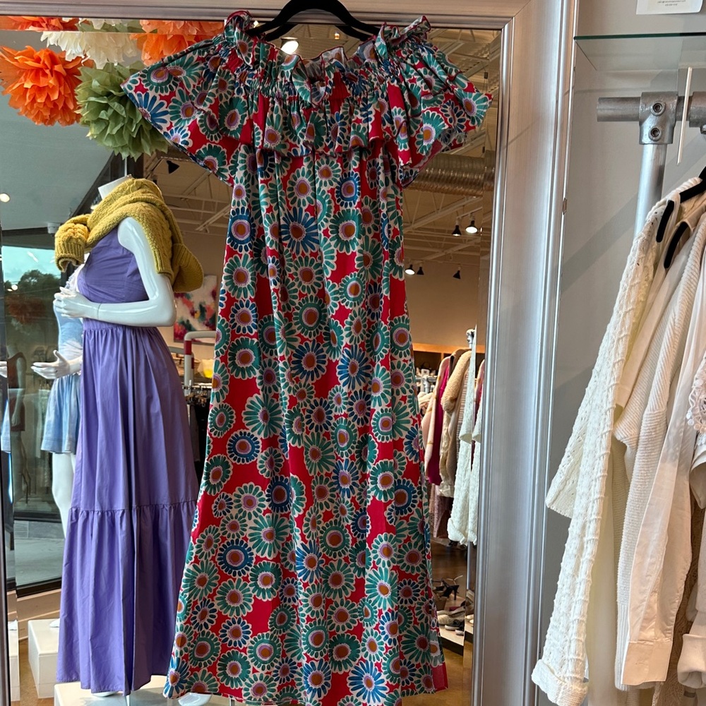 Floral Off-Shoulder Maxi Dress